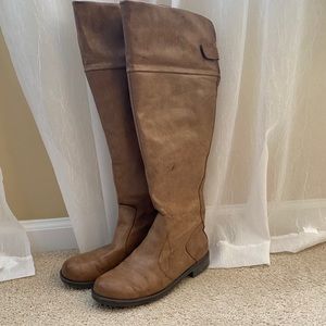Knee high brown boots